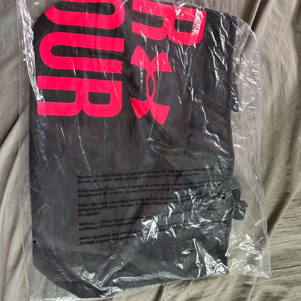 Under Armour Black Tote with Pink Accents
